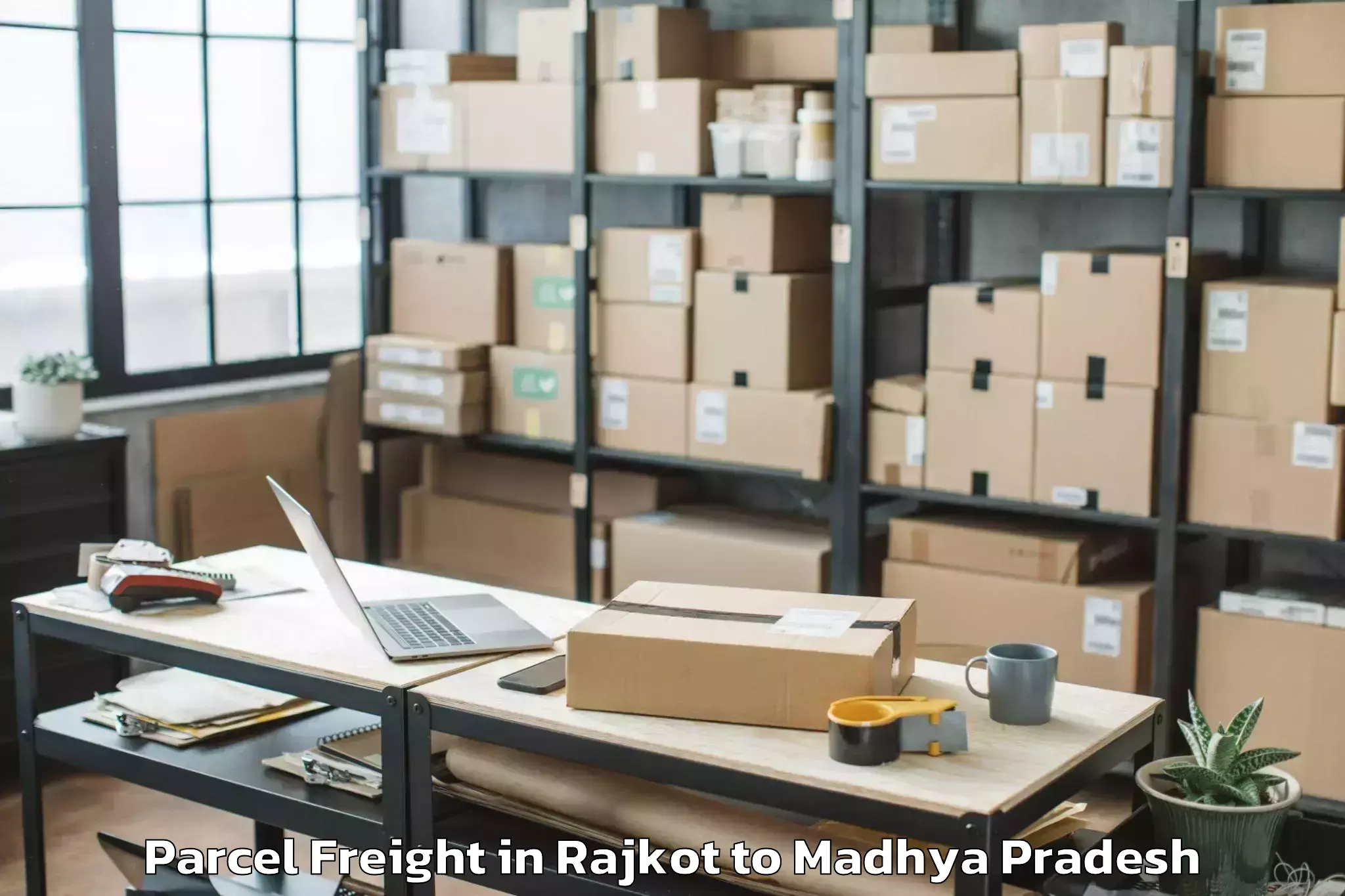 Comprehensive Rajkot to Sabalgarh Parcel Freight